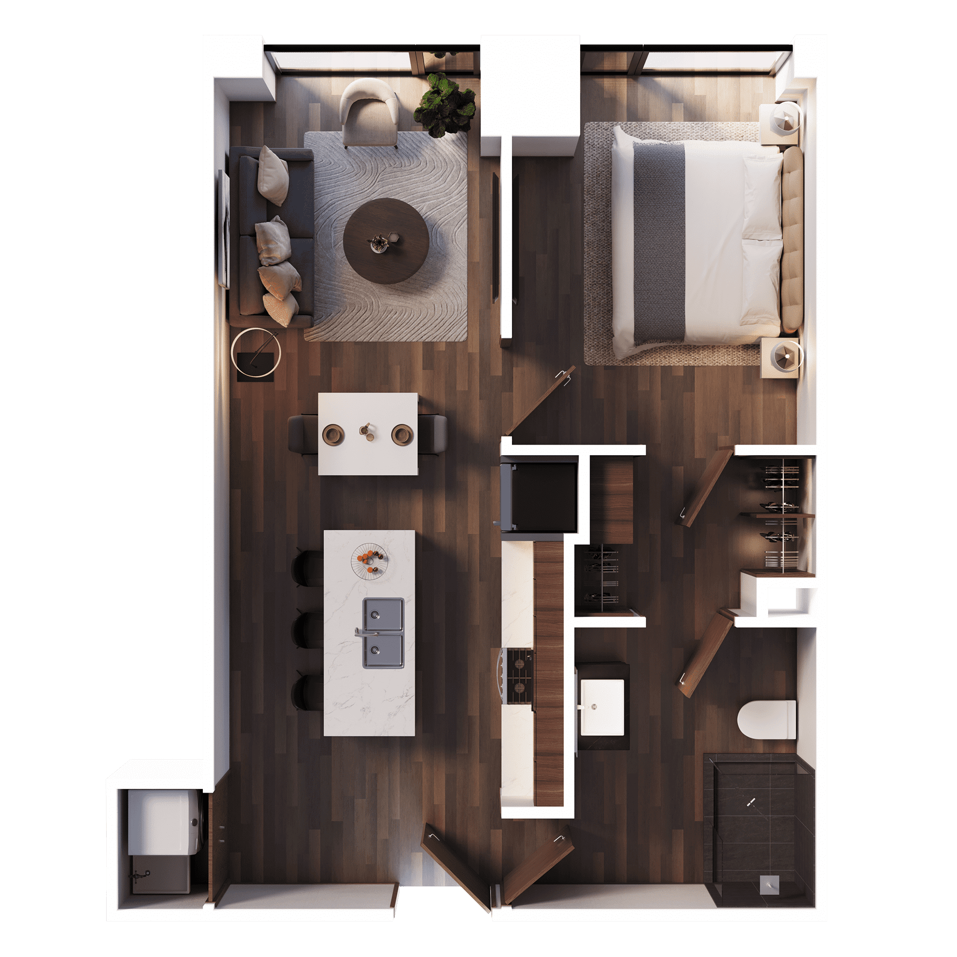 Riga apartment type A10, 2D floorplan