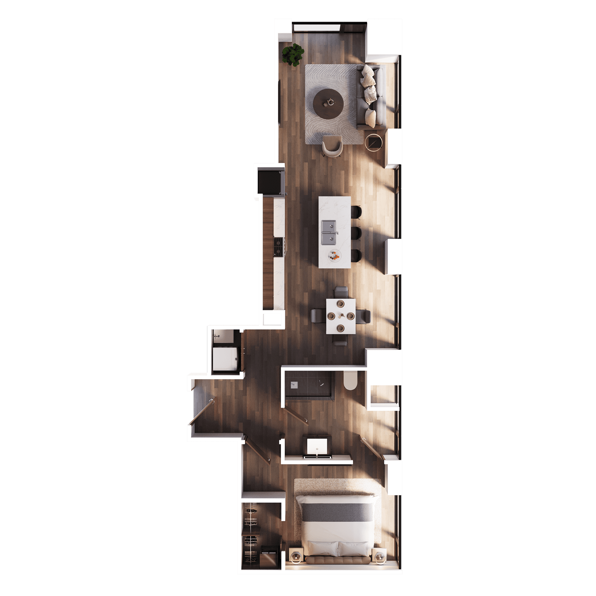 Riga apartment type A3, 2D floorplan