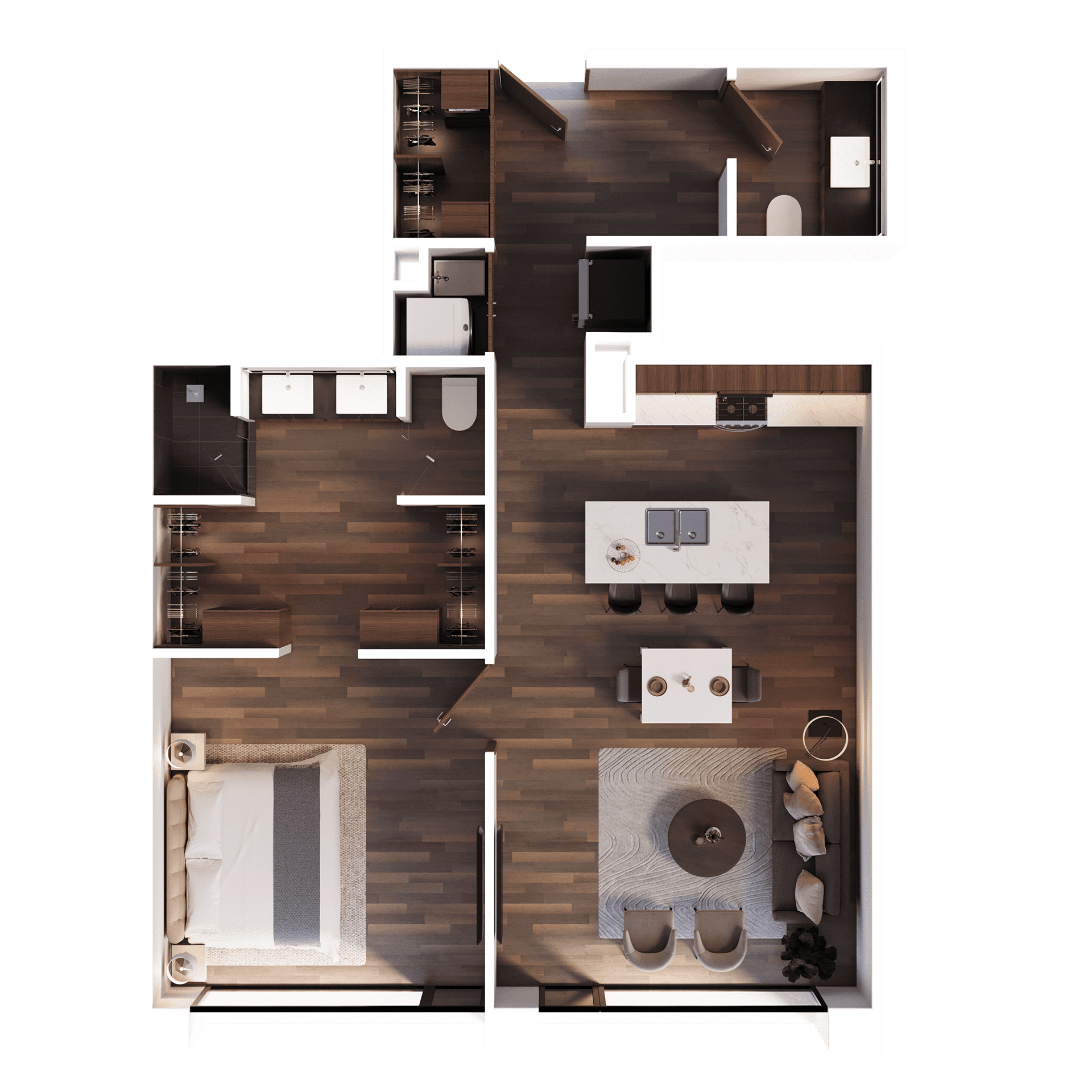 Riga apartment type PH A3-1, 2D floorplan