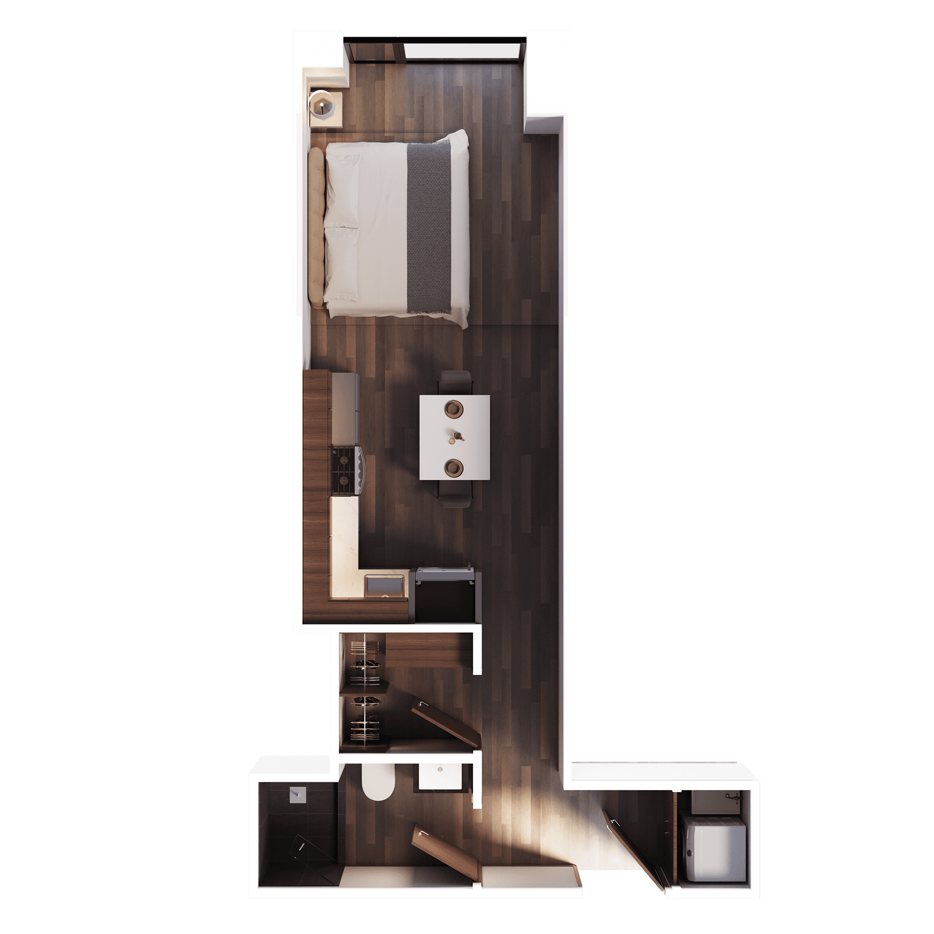 Riga apartment type S1, 2D floorplan